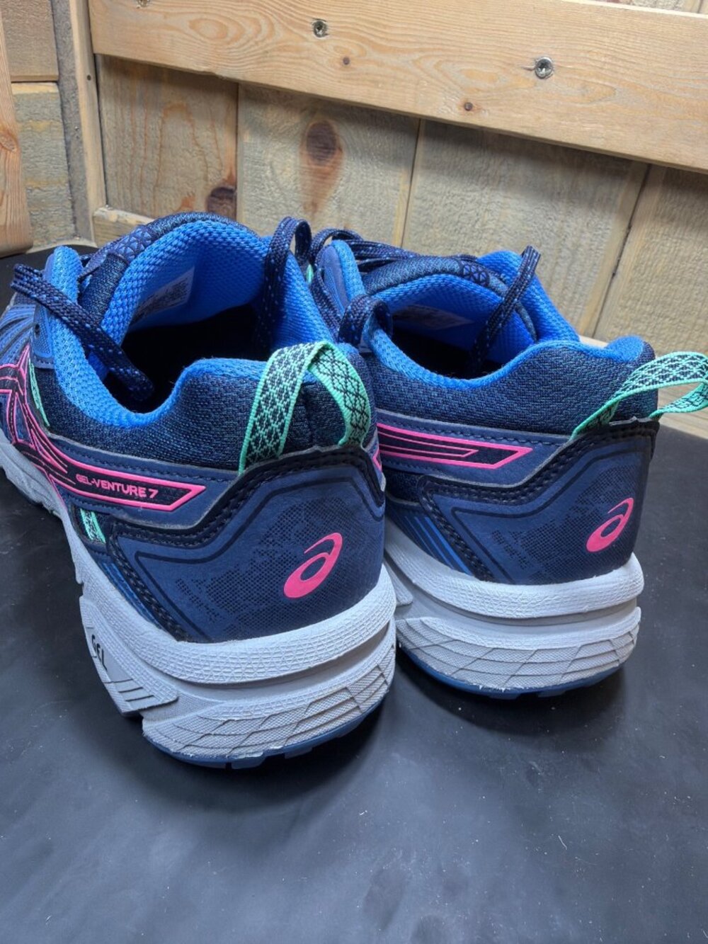 ASICS Gel-Venture 7 Womens Size 9 Blue Pink Trail Running Shoes 1012A476 - Picture 5 of 9